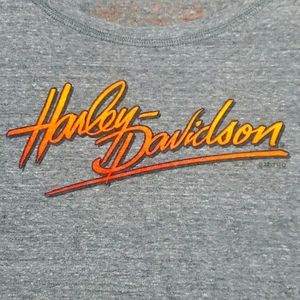 Harley Davidson 3/4 sleeve t-shirt. Gray size Large